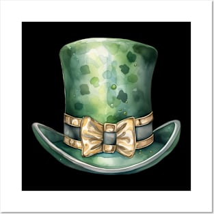 Leprechaun Hat in Green and Gold Posters and Art